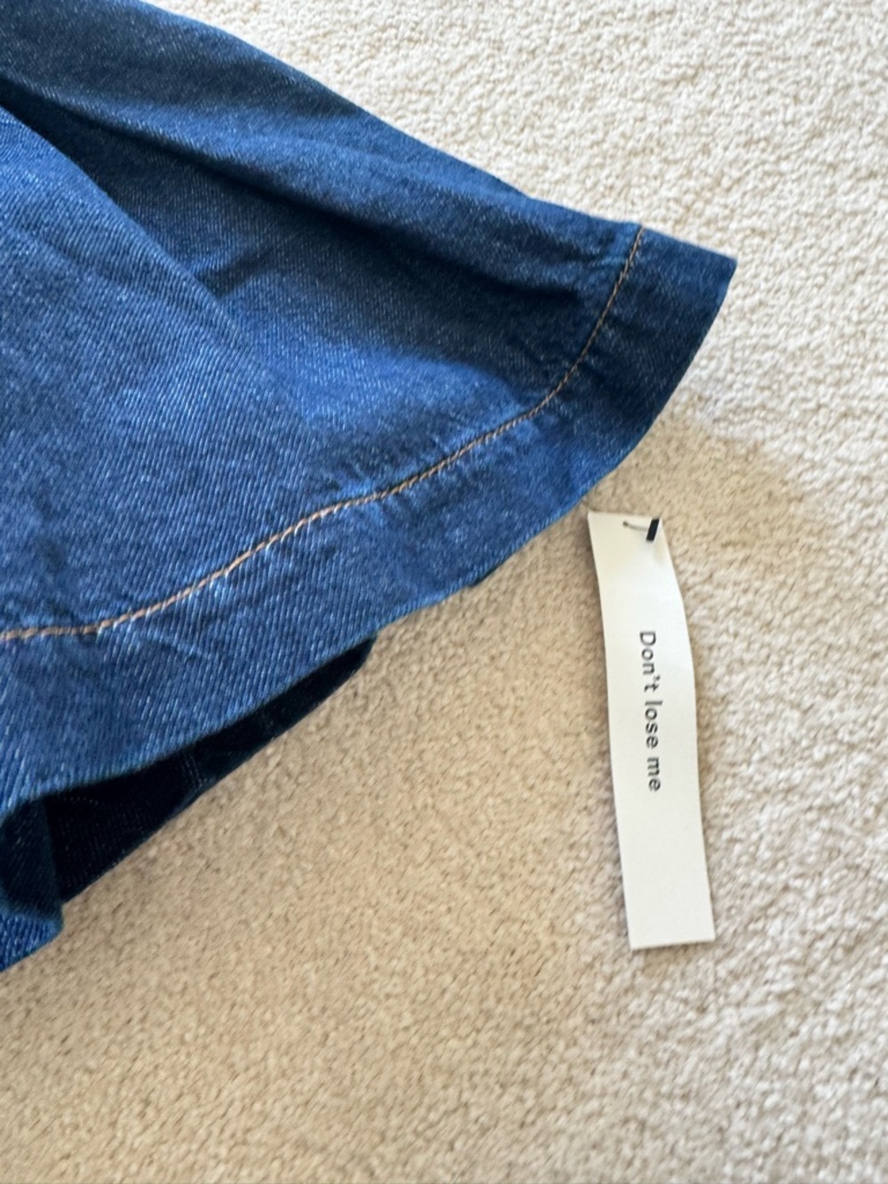 Reformation Dark Indigo Sleeveless Pleated Denim Mini Dress - Picture 6 of 9